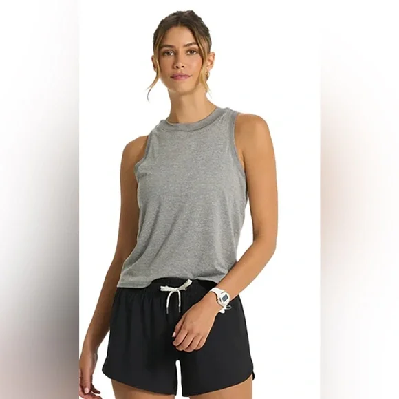 Vuori NWT Energy Tank Top in Heather Grey - Picture 3 of 7